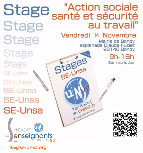 Stage Action sociale – Santé sécurité – 14 novembre 2025 : Inscrivez-vous dès maintenant !