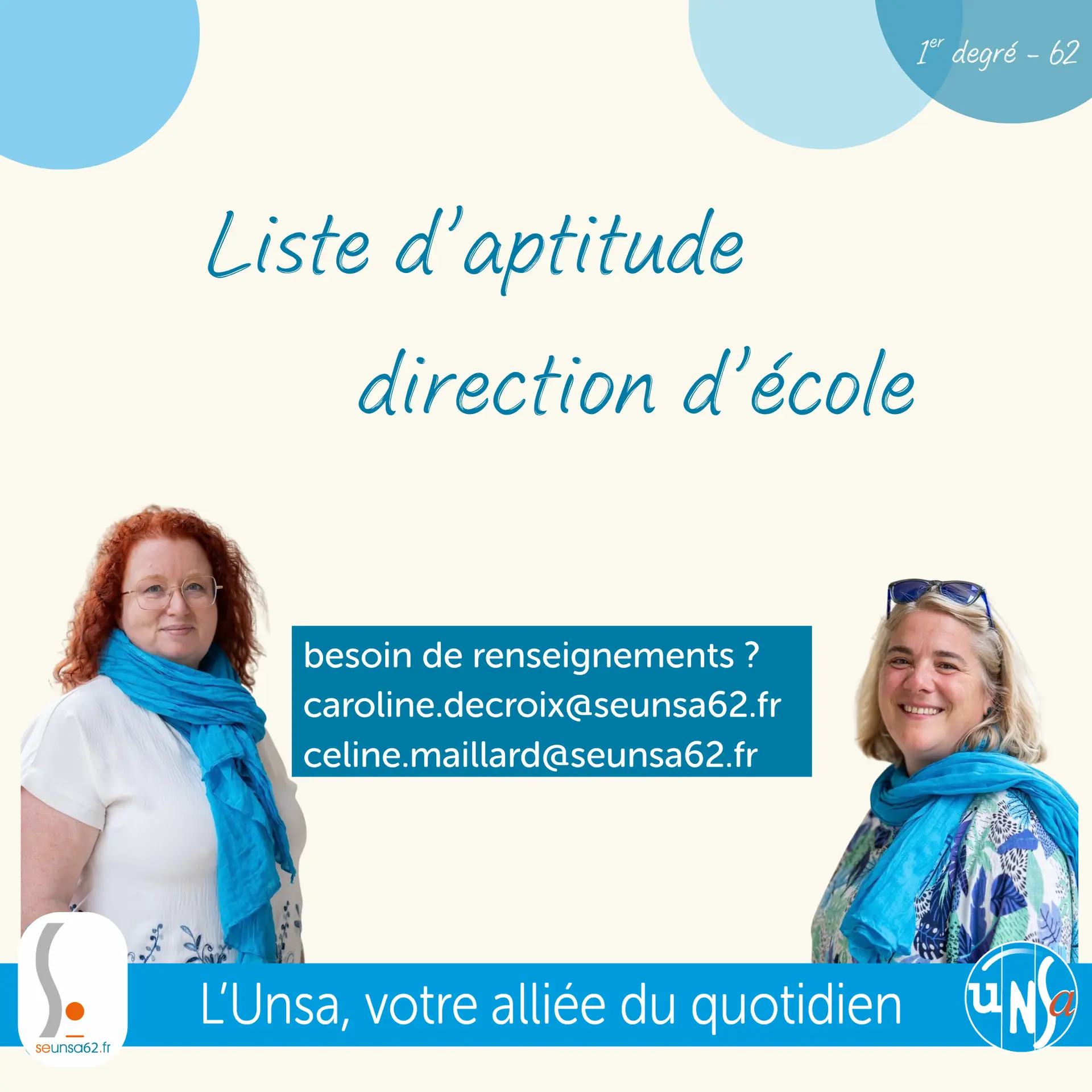 Visuel liste d'aptitude direction