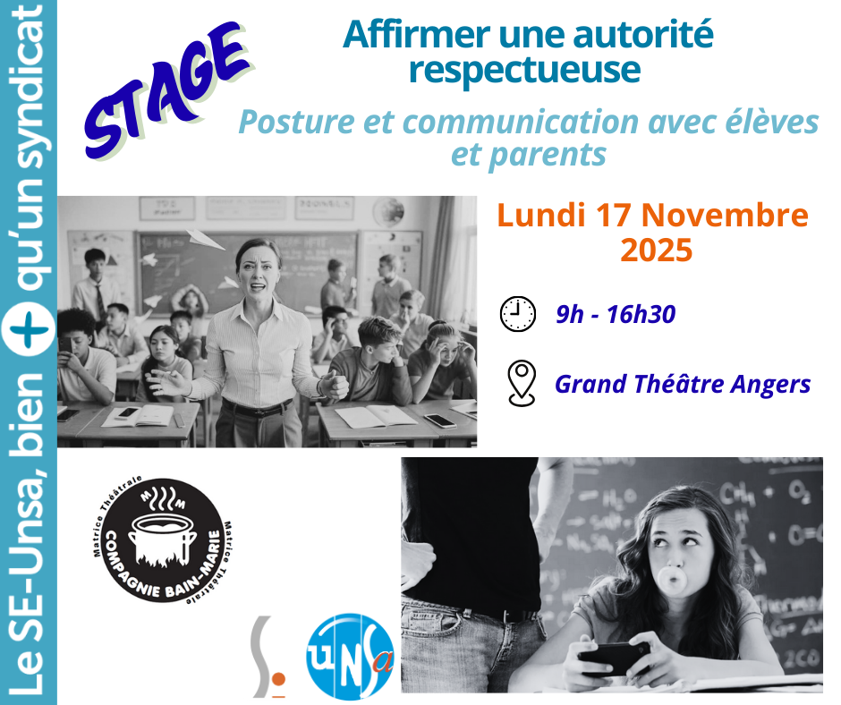 STAGE « Posture et communication » lundi 17 novembre – 9h-16h30 – Angers