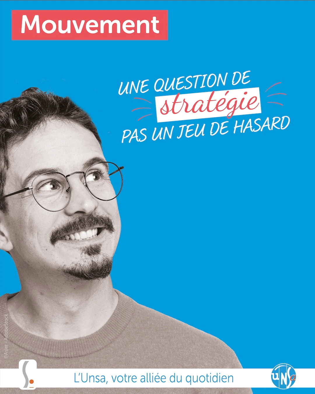 un homme qui se projette dans sa stratégie pour le mouvement