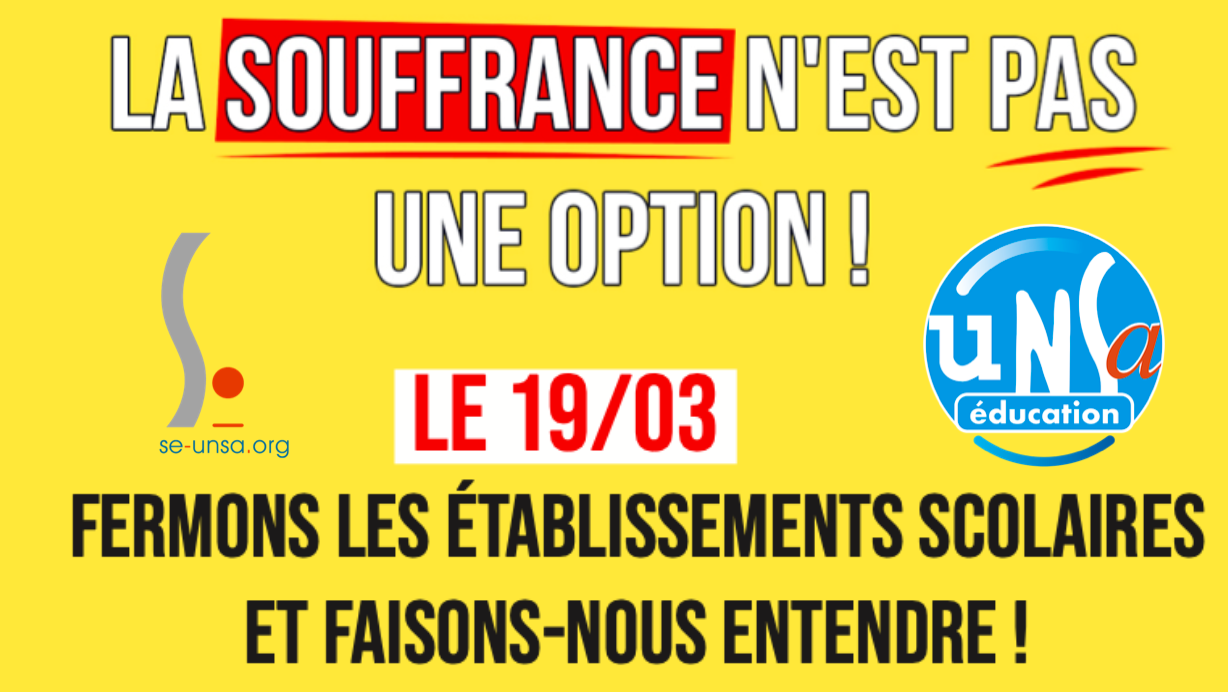 Pour une école inclusive avec de vrais moyens : en grève le 19 mars !
