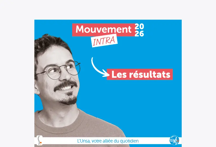 Visuel campagne avec le texte suivant : Mouvement intra 2026 - Les résultats