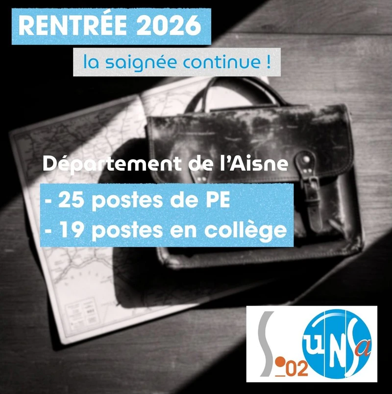 carte scolaire rentrée 2026 Aisne