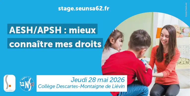 visuel stage AESH mieux connaître mes droits