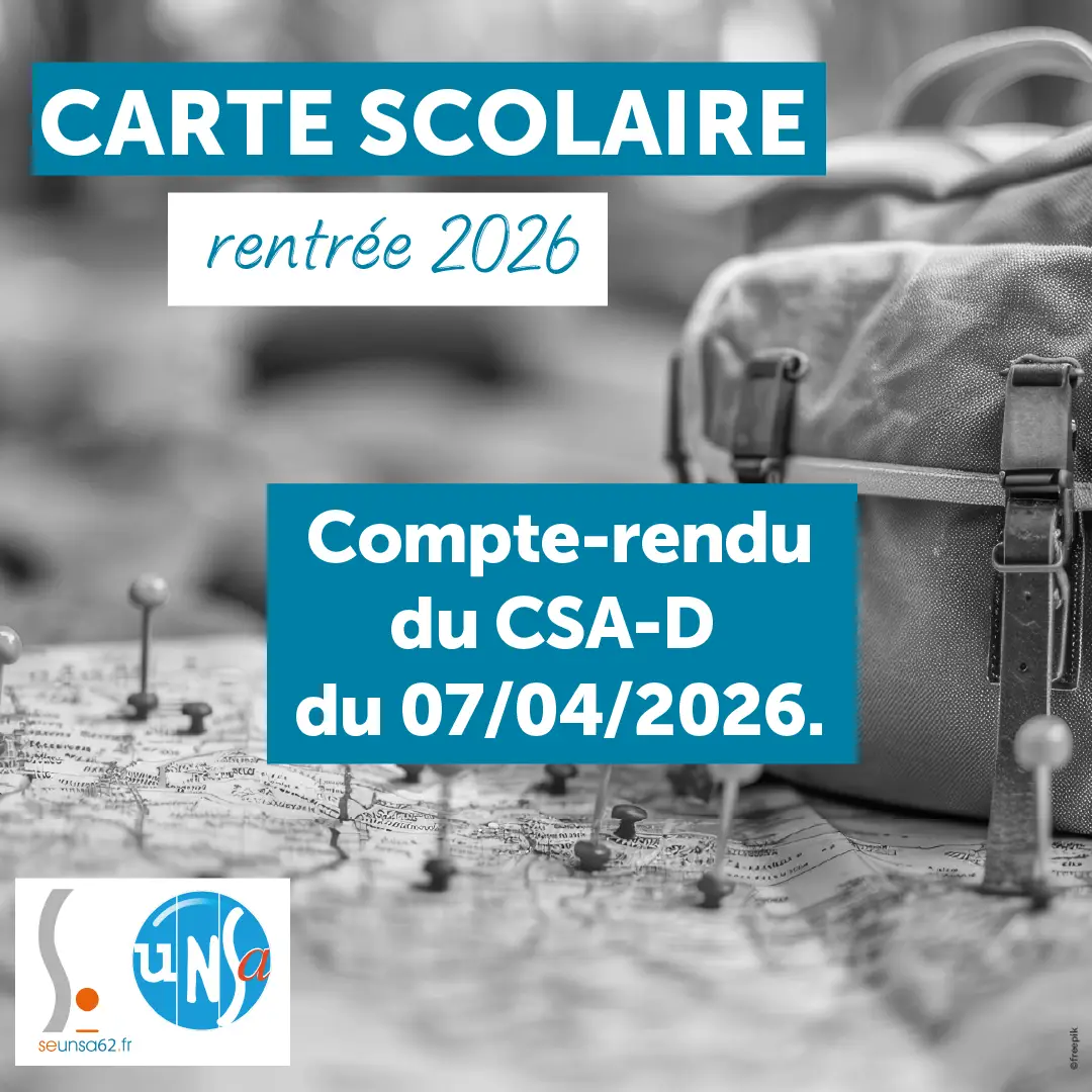 Visuel carte scolaire compte-rendu du CSA-D du 7 avril 2026