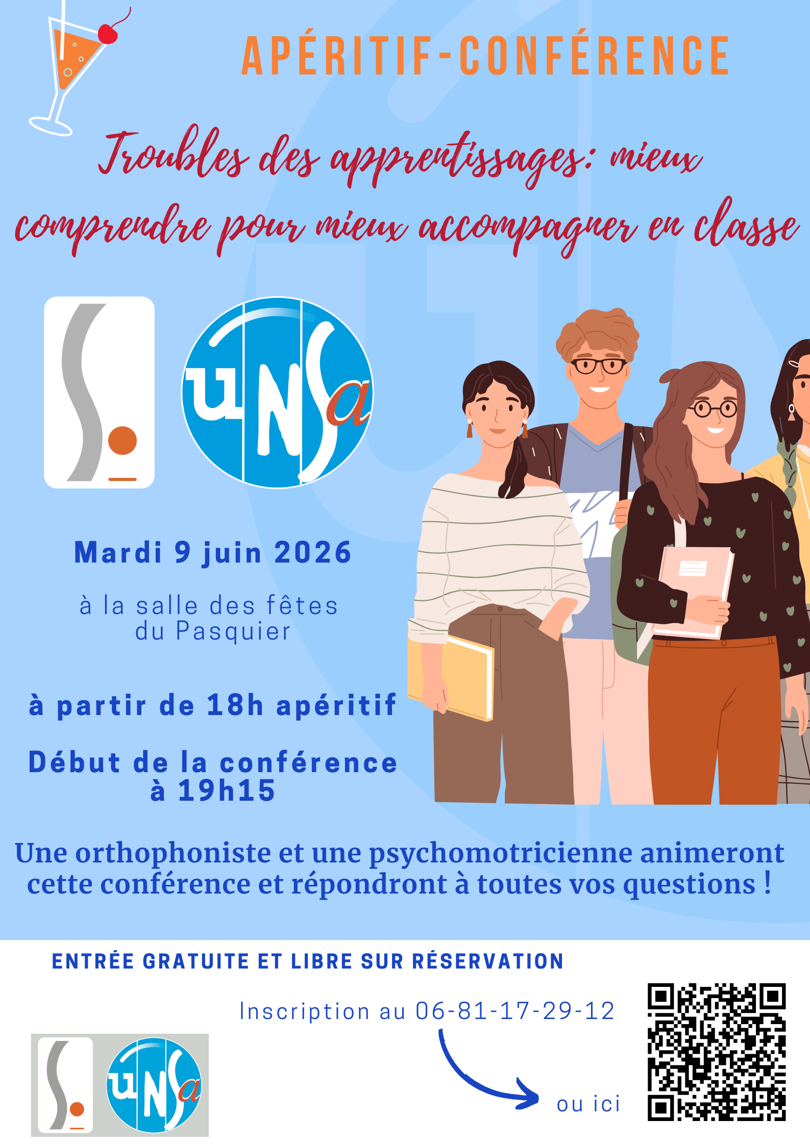[39] Apéro-conférence: « Troubles des apprentissages: mieux  comprendre pour mieux accompagner en classe »