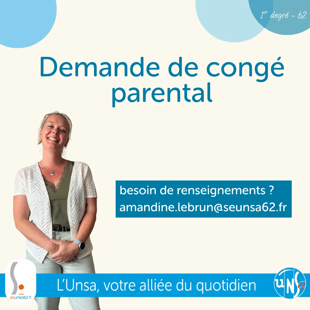 Visuel demande de congé parental Pas-de-Calais