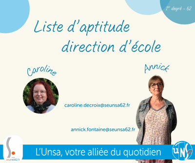 Liste d'aptitude Direction d'école
